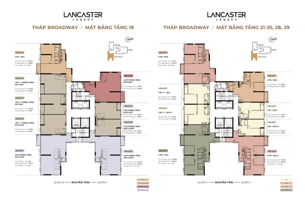 Mặt bằng dự án Lancaster Legacy Quận 1