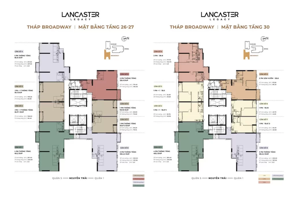 Mặt bằng dự án Lancaster Legacy Quận 1